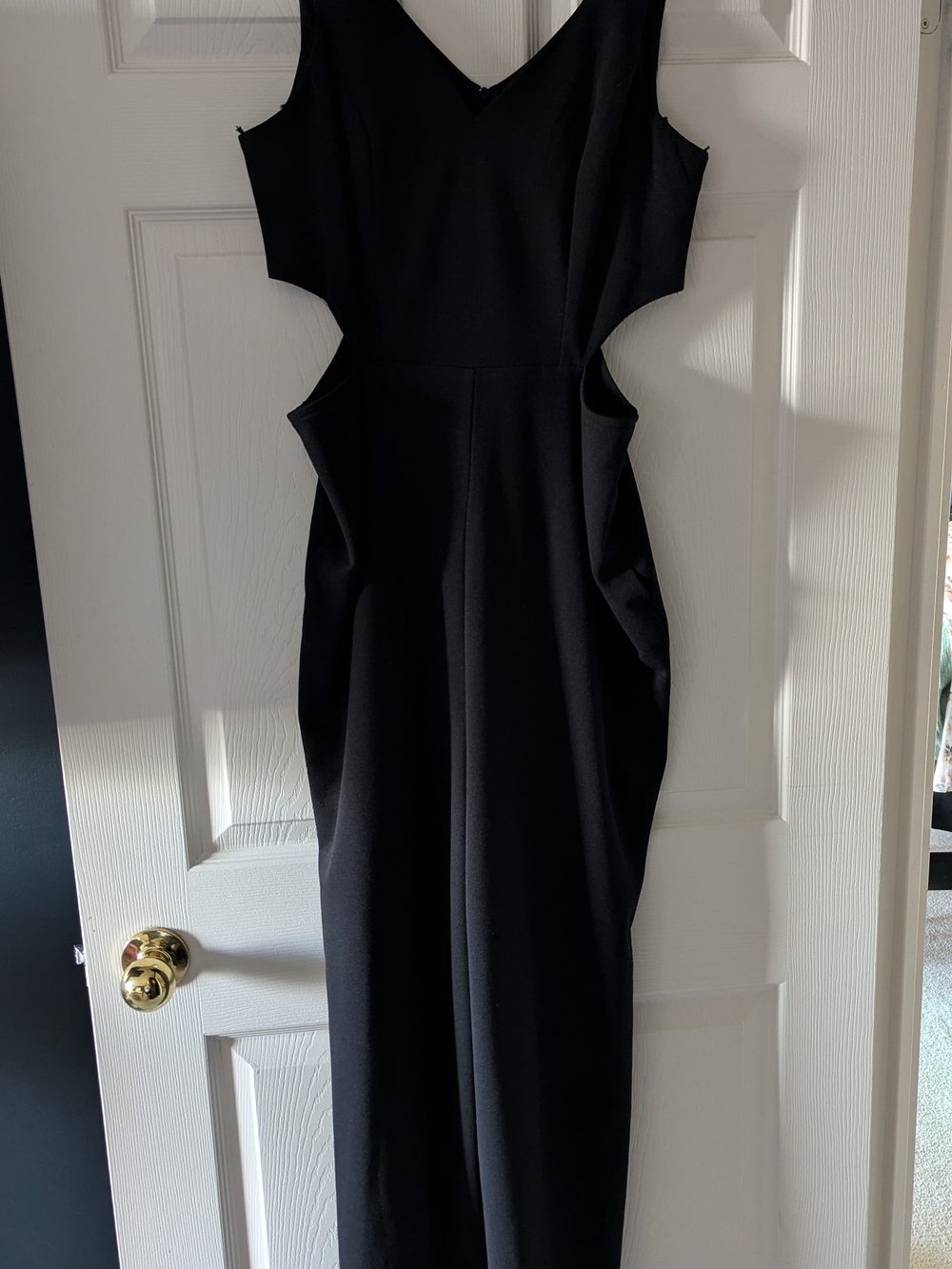 Crystal Sky Black V-neck Jumpsuit
